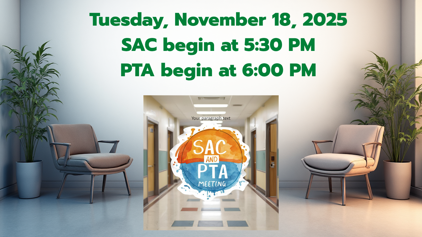  SAC and PTA meeting notice November 18 at 5:30 PM